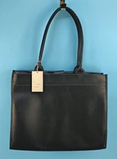 A New Day Women's Large Tote Handbag  Faux Leather Shoulder Bag Black 