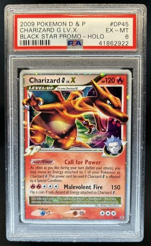 2007 Pokemon Diamond & Pearl Black Star Promos Charizard G LV.X #DP45 PSA 6