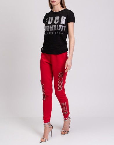 RRP €515 PHILIPP PLEIN COUTURE T-Shirt Size S LIMITED Rhinestones Offensive Word - Picture 2 of 8