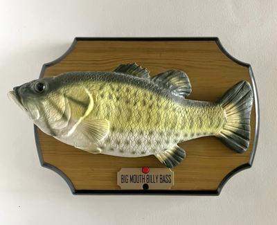Poisson Chantant Gemmy Big Mouth Billy Bass 1999 - Vintage Déco Murale