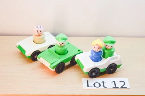 Vintage Fisher Price Little People Toy Lot  1960s-70s Figurines & Vehicles Lot12