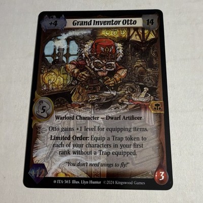 Foil Full Art Grand Inventor Otto Warlord Character Saga of the Storm Kingswood