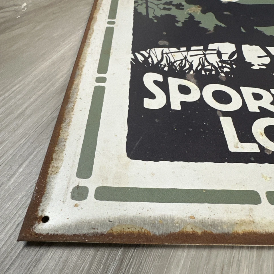 Metal SIGN "Sportsmen’s Lodge” Moose Rustic 12”x15” - Image 2 of 4