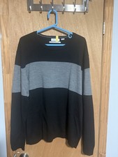 Calvin Klein Mens European Yarn Striped Crewneck Sweater Size XXL