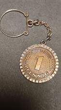 Schl&uuml;sselanh&auml;nger 1 Pfennig D Deutschland Retro Nostalgie DM-M&uuml;nze