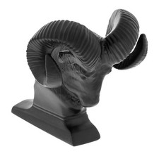 Matte Black Metal Rams Head Hood Ornament Replacement Dodge Ram Pickup Truck
