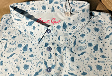 NWT Robert Graham men's S Short sleeve Performance Clubhouse polo shirt C