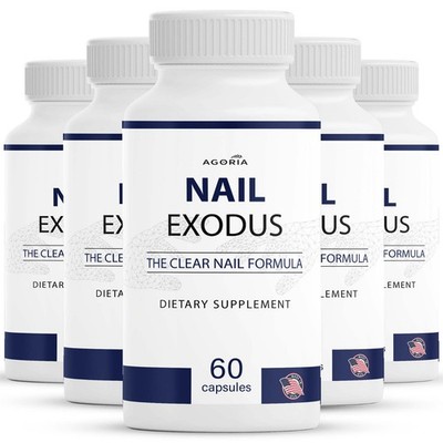 (5 Pack) Nail Exodus Capsules for Healthier Nails - Extreme Clear Nail Formula