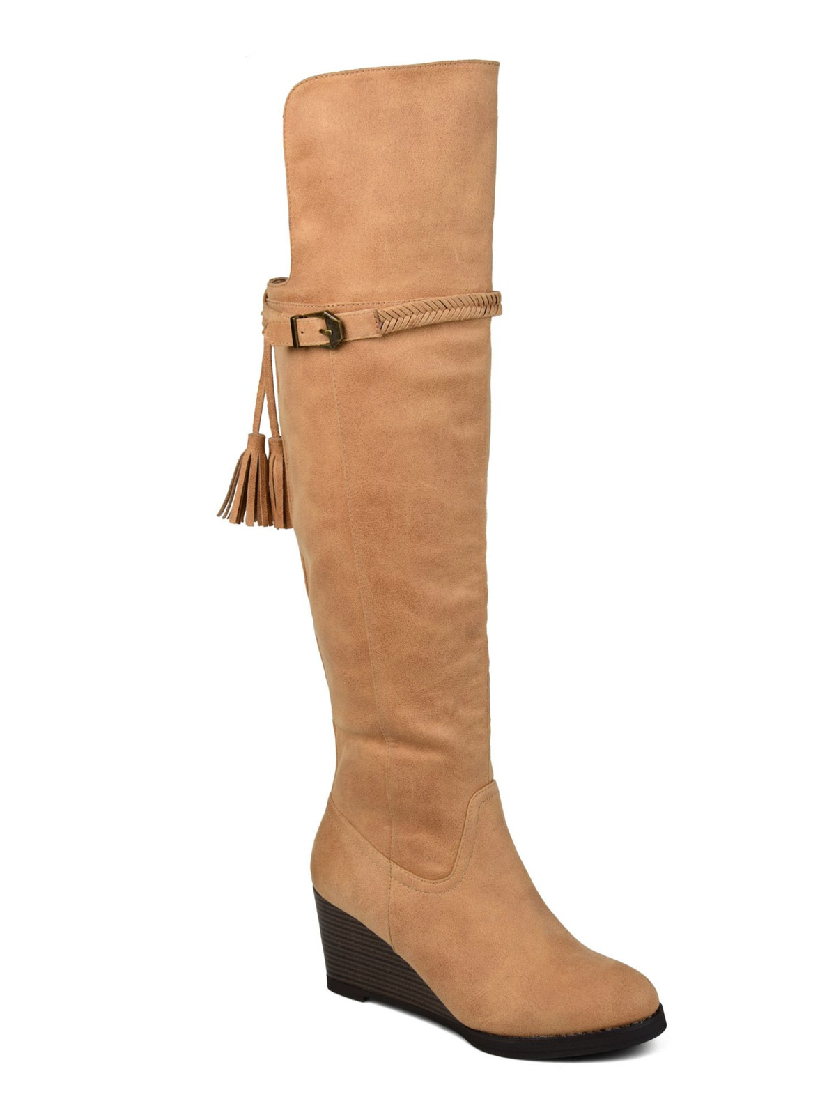 JOURNEE COLLECTION Womens Beige Jezebel Almond Stiletto Riding Boot 8 XWC