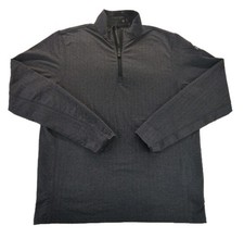 Greyson 1/4 Zip Pullover Mens Medium Gray Herringbone Tate Golf Performance Wolf