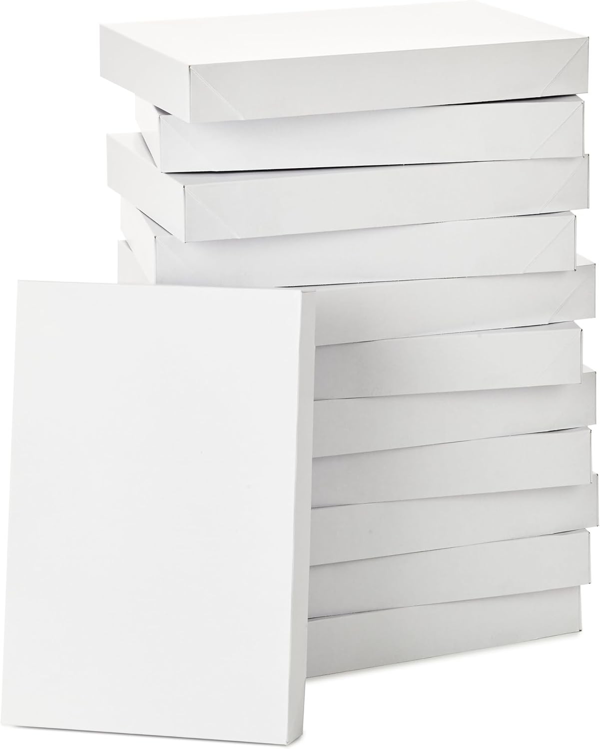 Es With Lids (12 White Robe Boxes, White) For