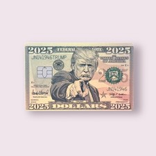 Trump Dollars Holographic Credit Card Sticker Debit Skin Decal Cover