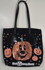 Disney Parks Halloween 2020 Mickey Pumpkin Sequin Tote Bag Walt Disney World