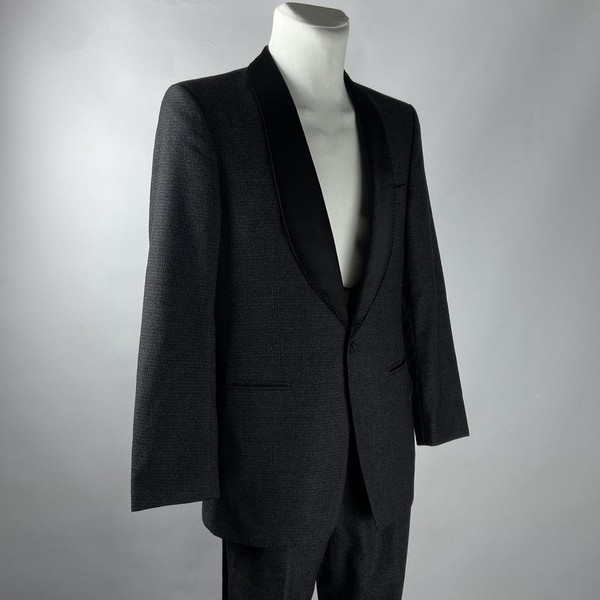 Men Guy Laroche Suit Grey Wool S