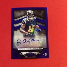 2016 Panini Certified Potential Signatures Mirror Blue Pharoh Cooper /50
