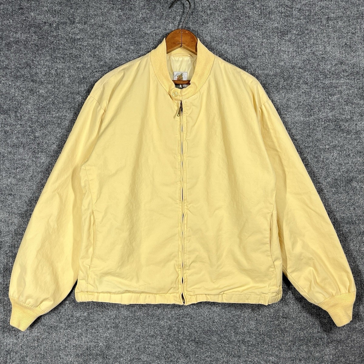VINTAGE 50s 60s Mighty Mac Boat Jacket Mens Size 44 Yellow Cotton