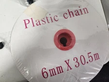 100ft Black Plastic Crowd Control Chain Safety Barrier for Indoor Outdoor