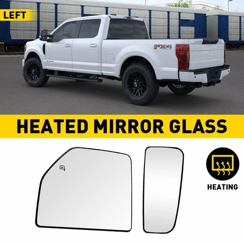 Mirror Glass 2X Heated Upper+Lower Left Side Assembly For 2015-2020 FORD F150