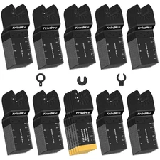 105PCS Oscillating Saw Blades, Professional Universal Titanium Multitool Blades 