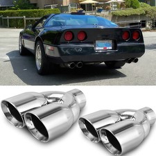 For Chevy Corvette C4 Dual Exhaust Tip Double Wall 2.5 Id To 3.5 Od 9.5 Long For Chevy Corvette C4 Dual Exhaust Tip Double Wall 2.5 Id To 3.5 Od 9.5 Long