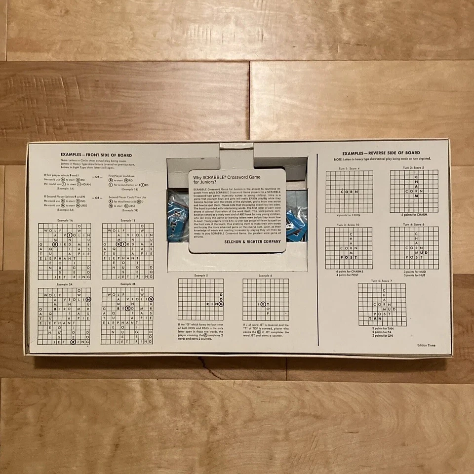 VTG Scrabble for Juniors Selchow & Righter 3rd Edition 1968 (Two Games Combined) - Image 2 of 4