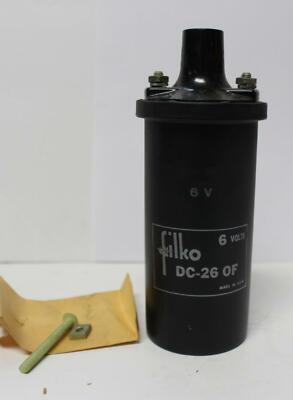 New NOS Filko Ignition Coil High Speed 6 Volt DC-26-OF 1946-54 GM Chevrolet (830