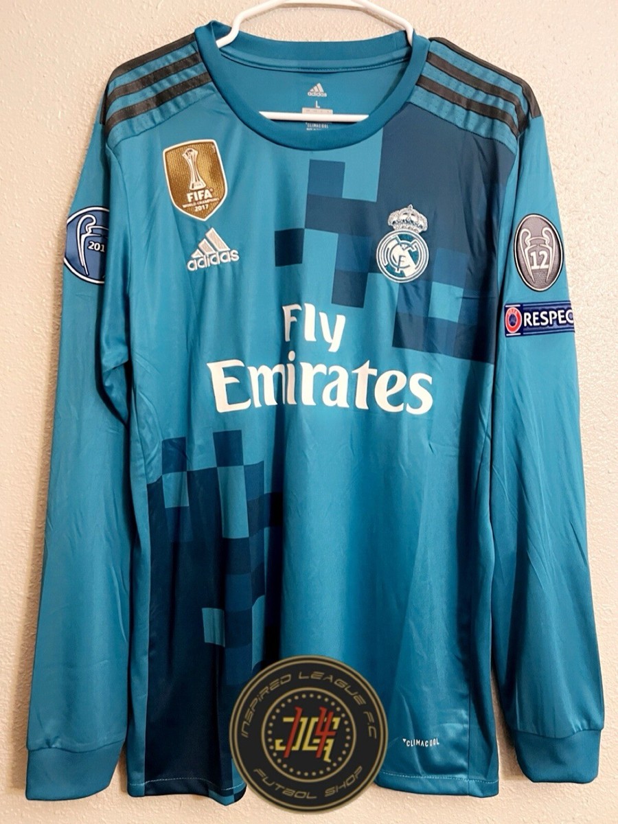 Real Madrid F.C 17/18 Away Long Sleeve Kit Ronaldo #7 Size: Men's