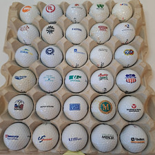 30 Logo Golf Balls Lot 013 Courses Brands Advertising Collectible vtg