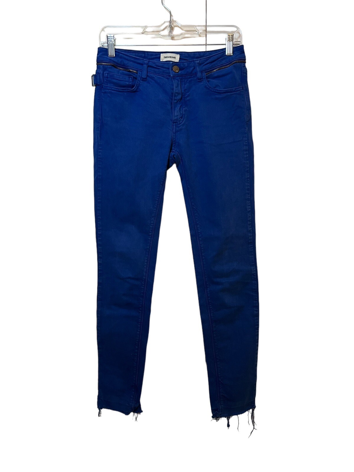 Zadig Voltaire Eva Cher Bright Blue Denim Skinny Jeans Waist - Main Image