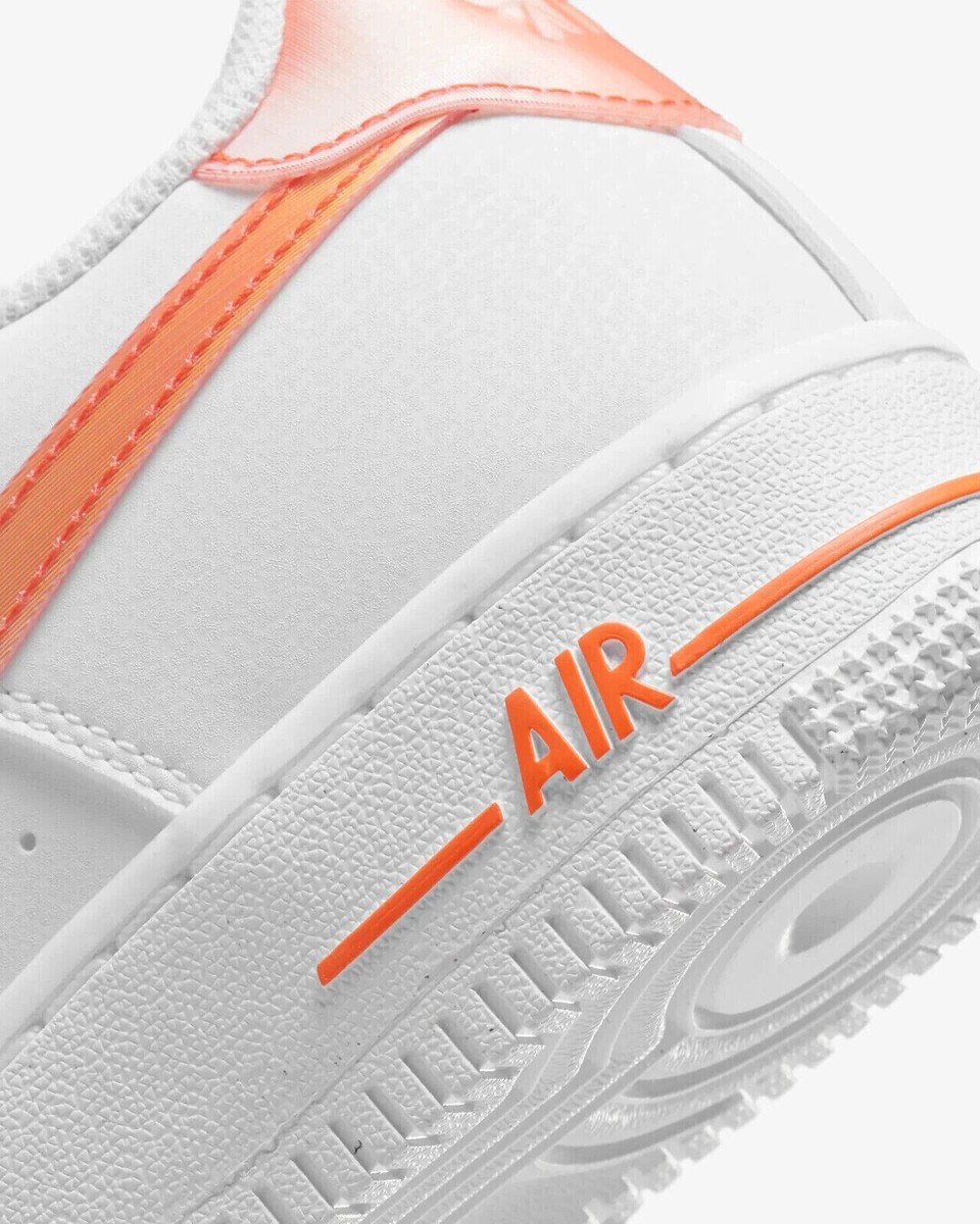 Nike Air Force 1 Next Nature Size 5.5Y White Orange AF1 Casual