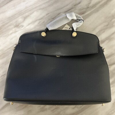 Leather Bags Furla My Piper Mini White Leather Small My Piper Top