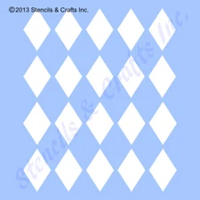 DIAMOND STENCIL HARLEQUIN DIAMONDS STENCILS TEMPLATE CRAFT PAINT NEW 8" X 10"