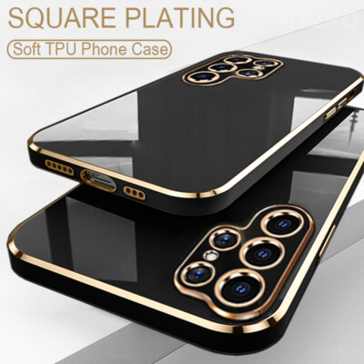 Hülle Für Samsung S25 S23 S24 Ultra A16 A56 A36 A54 Plating Handy Schutz Tasche