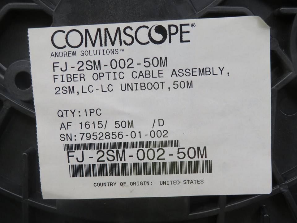 Commscope FJ2SM00250M Fiber Optic Cable Assembly T202456 eBay