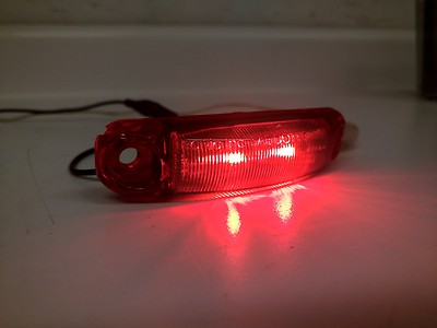 3.5'' x 0.75'' Red Marker LED Light RV Camper Trailer