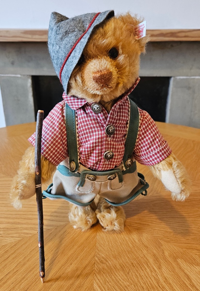 Figurine Steiff Berger D'alpage Avec Chien, 30 Cm Et 14 Cm, Neuf, Excellent état