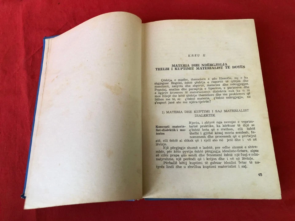 OLD ALBANIAN BOOK YEAR 1971 MATERIALIZMI DIALEKTIK DHE HISTORIK #1001 - Image 4 of 4