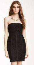 NWT BCBGMAXAZRIA BCBG SELA STRAPLESS TULLE Dress 6 Black Rtl 298