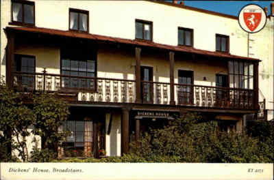 Irland Kent Dicken`s House Broadstairs Building Haus color Postkarte ungelaufen