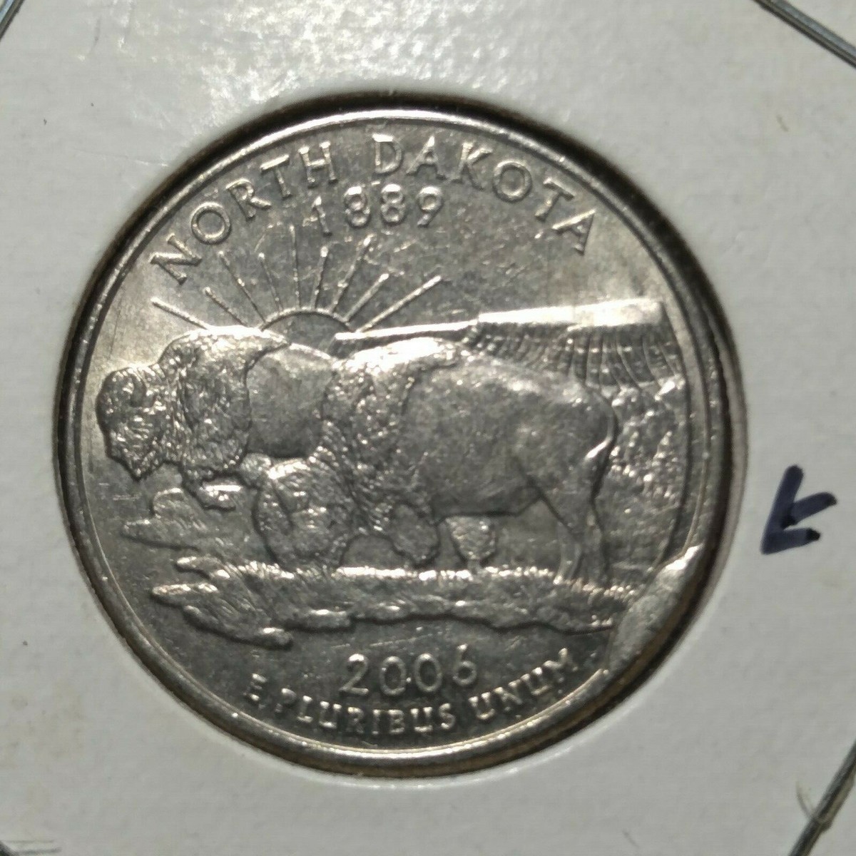 【新品未使用】2006年発行 ノースダコタ州Quarter 1 バンク•ロール State-Quarter-North-Dakota.webp