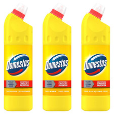 Image of Domestos Thick Bleach citrus Yellow, 750ml, Powerful Germ-Kill & Long-Lasting