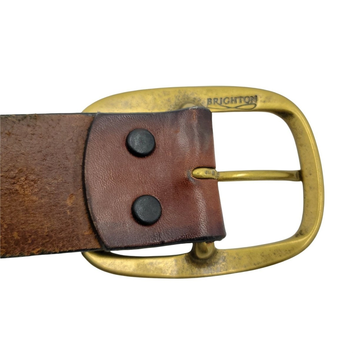 Brighton: Brown WOODSTOCK Leather Belt Size 32 Made in the  display picture 2