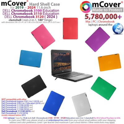 NEW mCover  Case for 11.6'' Dell Chromebook 3100 3110 3120 Clamshell Education