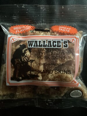 WALLACE S WASH POT TYPE FRIED PORK SKINS CHICHARRONES REG.(HARD SKINS) (10 PACK)