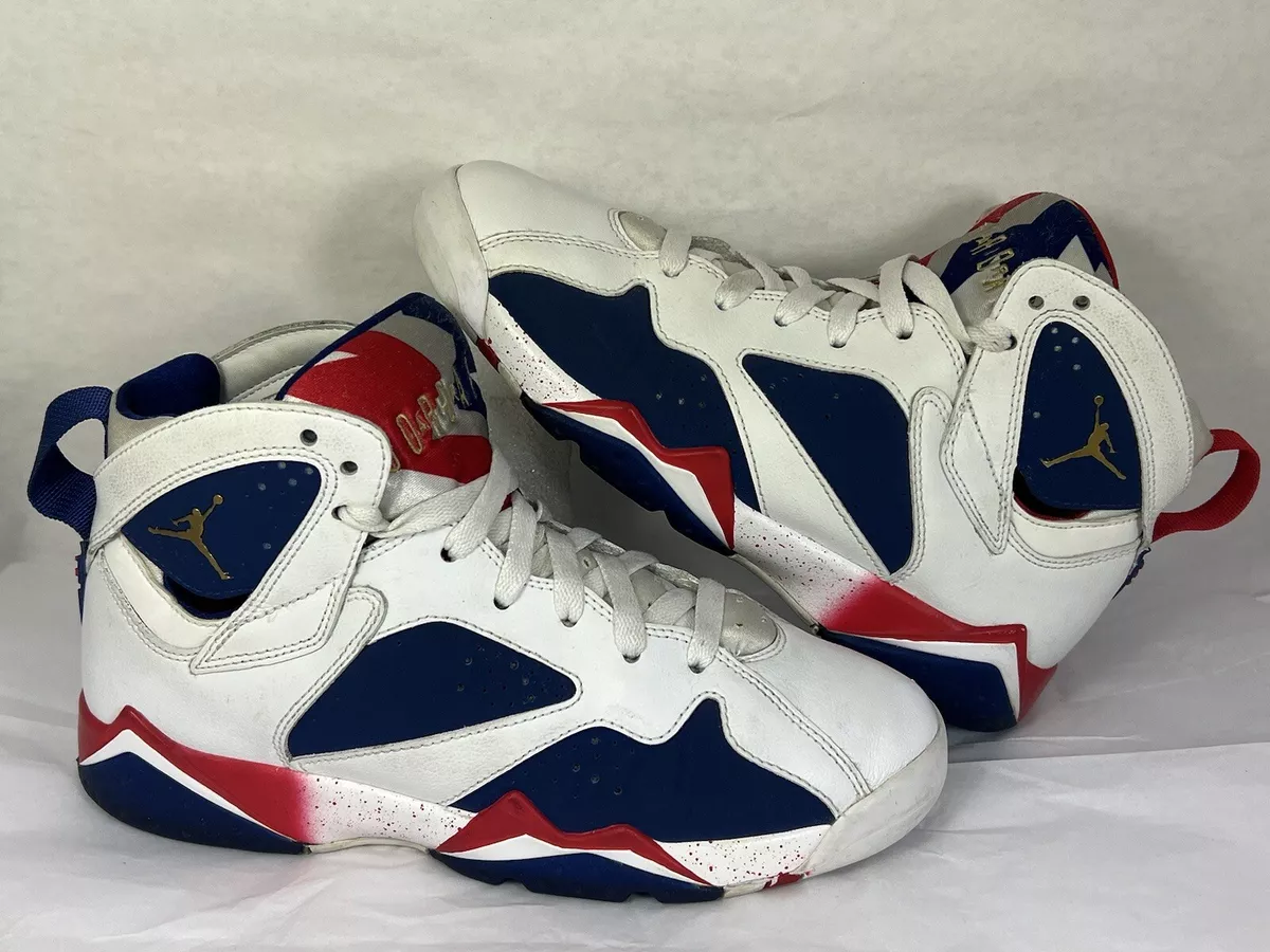 Nike Air Jordan 7 Retro Tinker Alternate Red White Blue 304774-123 - Size 5.5Y