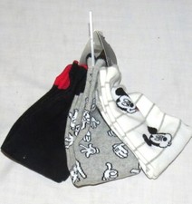 Disney Mickey Mouse THREE pairs of Crew Socks - Boys Size L - fits shoes 3-4