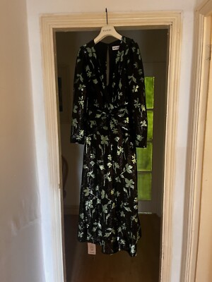 Self Portrait Twist Leaf Sequin Dress ORP £410.00