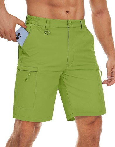 Men's 5-Pockets Hiking Shorts Water-Resistant Quick Dry Rip-Stop Outdoor Pants - Picture 80 of 83