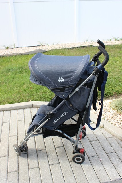 maclaren denim double stroller