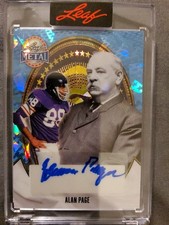 Alan Page 2026 Leaf Metal President's Day Auto Grover Cleveland Blue Ice 1/1